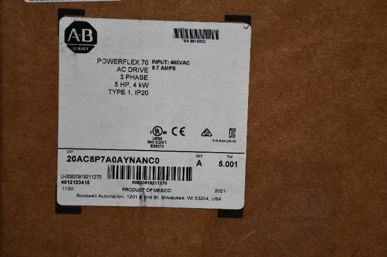 CHINA 20AC072A0AYNANC0| Allen Bradley |Impulsión 72 A de la CA de PowerFlex 70 en 37 kilovatios 20A proveedor